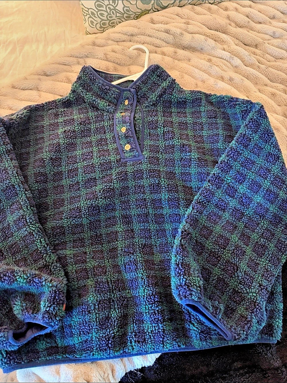 Eleven Eleven Plaid Fleece Pullover XL brand New